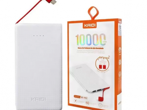 Carregador Portátil Power Bank Kaidi 10.000mah Universal Original